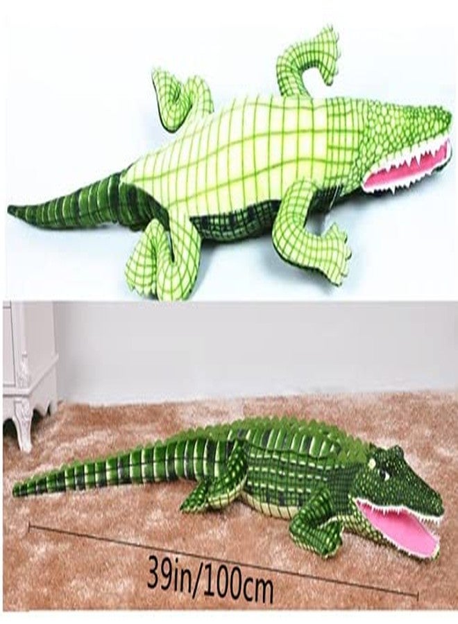 XICHEN® 39" Lifesize Green Adorable Crocodile Soft Plush Toys, Large Stuffed Animals - Image 3